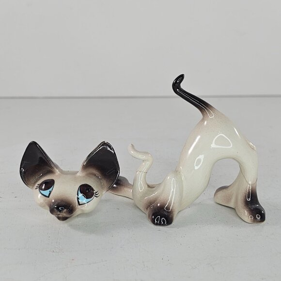 Freeman McFarlin Siamese Cat Kitten Crouching Nodder Bobble Head *REPAIR FLAW* - Picture 6 of 12